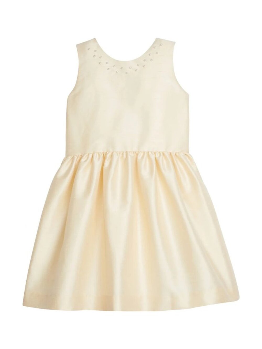 Little English Pearl Dress Special Occasion Champagne Sz 12 Flower Girl Wedding
